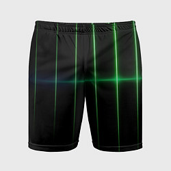 Мужские спортивные шорты The line is green black