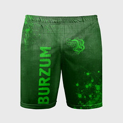 Мужские спортивные шорты Burzum - green gradient вертикально