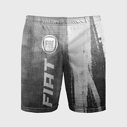 Шорты спортивные мужские Fiat - grey gradient по-вертикали, цвет: 3D-принт