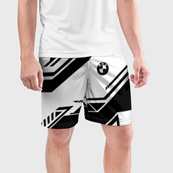 Шорты спортивные мужские BMW geometry black, цвет: 3D-принт — фото 2