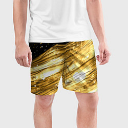 Шорты спортивные мужские Золотой текстурный фон, цвет: 3D-принт — фото 2