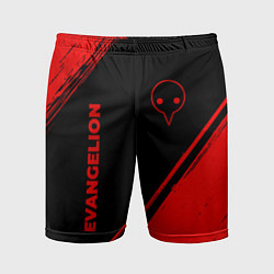 Мужские спортивные шорты Evangelion - red gradient вертикально