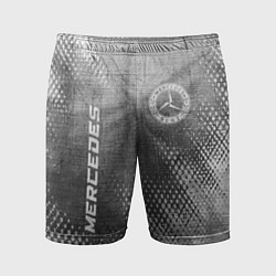 Шорты спортивные мужские Mercedes - grey gradient вертикально, цвет: 3D-принт
