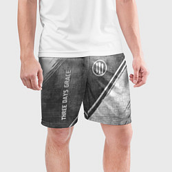 Шорты спортивные мужские Three Days Grace - grey gradient вертикально, цвет: 3D-принт — фото 2