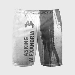 Шорты спортивные мужские Asking Alexandria - white gradient по-вертикали, цвет: 3D-принт
