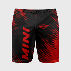 Шорты спортивные мужские Mini - red gradient вертикально, цвет: 3D-принт