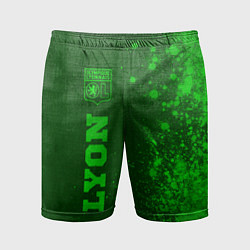 Шорты спортивные мужские Lyon - green gradient по-вертикали, цвет: 3D-принт