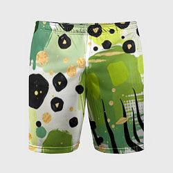 Мужские спортивные шорты Зеленый анималистичный паттерн