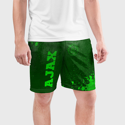 Мужские спортивные шорты Ajax - green gradient вертикально / 3D-принт – фото 3