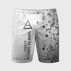 Шорты спортивные мужские Thirty Seconds to Mars - white gradient по-вертика, цвет: 3D-принт