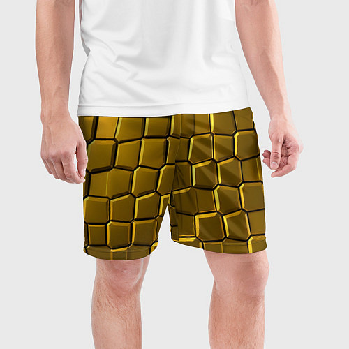 Мужские спортивные шорты Золотые слитки / 3D-принт – фото 3