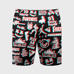 Шорты спортивные мужские Fortnite glitch game, цвет: 3D-принт