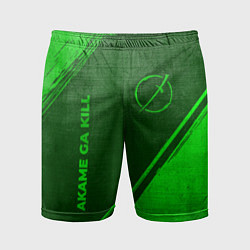 Мужские спортивные шорты Akame ga Kill - green gradient вертикально