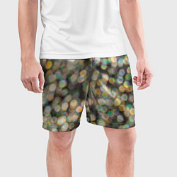 Шорты спортивные мужские Мерцающие ночные огни боке эффект, цвет: 3D-принт — фото 2