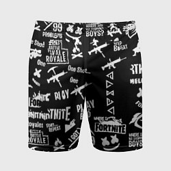 Мужские спортивные шорты Черно белые логотипы игр