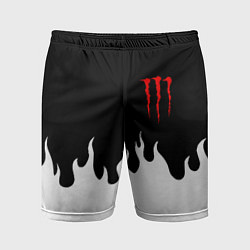 Шорты спортивные мужские Monster energy red logo, цвет: 3D-принт