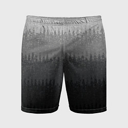 Шорты спортивные мужские Градиент полосами тёмно-серый графитовый, цвет: 3D-принт