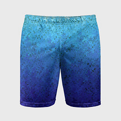 Мужские спортивные шорты Сине-голубой градиент текстура