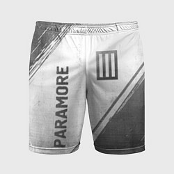 Шорты спортивные мужские Paramore - white gradient вертикально, цвет: 3D-принт