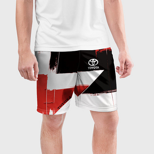 Мужские спортивные шорты Toyota логотип / 3D-принт – фото 3