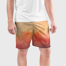 Шорты спортивные мужские Градиент в персиковых тоннах, цвет: 3D-принт — фото 2