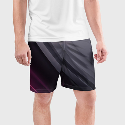 Мужские спортивные шорты Color black grey / 3D-принт – фото 3