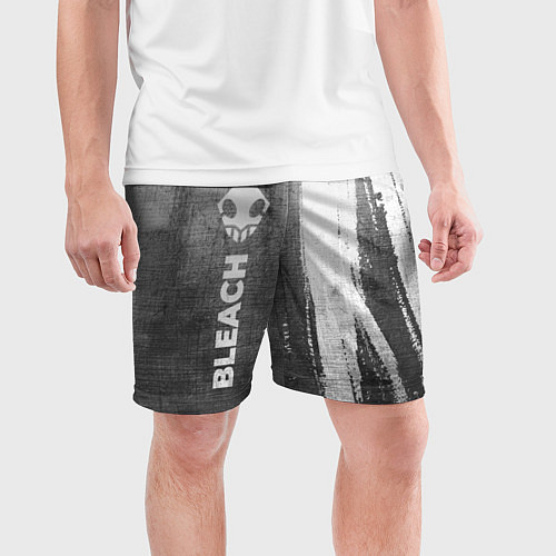 Мужские спортивные шорты Bleach - grey gradient по-вертикали / 3D-принт – фото 3