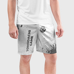 Шорты спортивные мужские Tomodachi Game - white gradient вертикально, цвет: 3D-принт — фото 2