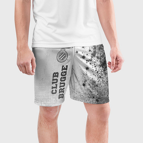 Мужские спортивные шорты Club Brugge - white gradient по-вертикали / 3D-принт – фото 3