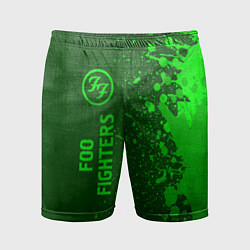 Шорты спортивные мужские Foo Fighters - green gradient по-вертикали, цвет: 3D-принт
