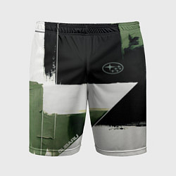 Шорты спортивные мужские Subaru эмблема, цвет: 3D-принт