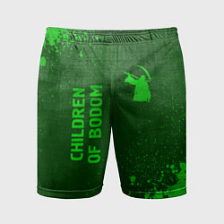 Шорты спортивные мужские Children of Bodom - green gradient вертикально, цвет: 3D-принт