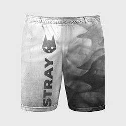 Шорты спортивные мужские Stray - white gradient по-вертикали, цвет: 3D-принт