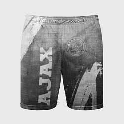 Шорты спортивные мужские Ajax - grey gradient вертикально, цвет: 3D-принт