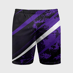 Мужские спортивные шорты Color black purple line