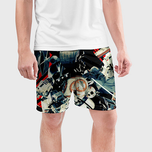 Мужские спортивные шорты Звездные войны персонажи / 3D-принт – фото 3