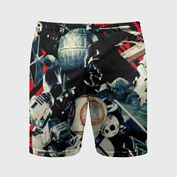 Шорты спортивные мужские Звездные войны персонажи, цвет: 3D-принт