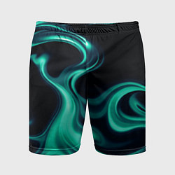 Шорты спортивные мужские Color turquoise black, цвет: 3D-принт