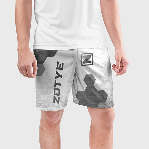 Мужские спортивные шорты Zotye - white gradient вертикально / 3D-принт – фото 3
