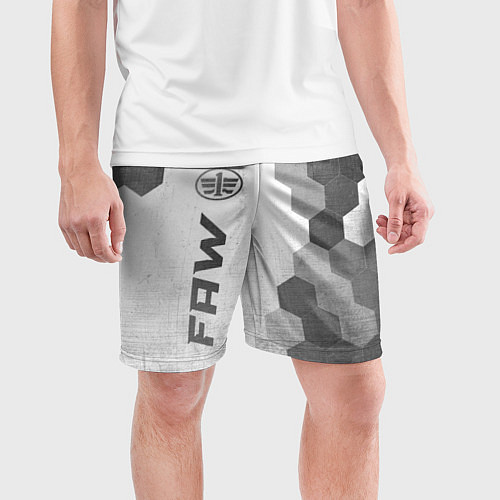 Мужские спортивные шорты FAW - white gradient по-вертикали / 3D-принт – фото 3