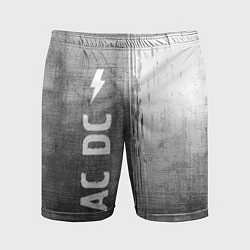 Шорты спортивные мужские AC DC - grey gradient по-вертикали, цвет: 3D-принт