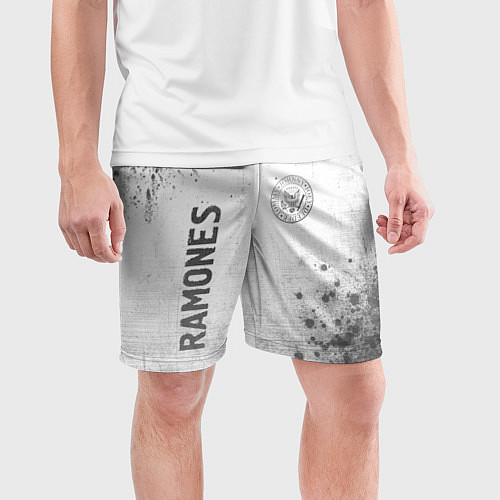 Мужские спортивные шорты Ramones - white gradient вертикально / 3D-принт – фото 3