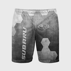 Шорты спортивные мужские Subaru - grey gradient вертикально, цвет: 3D-принт