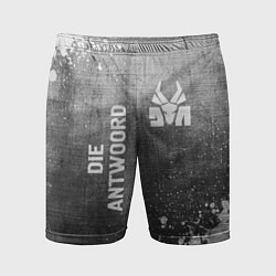 Шорты спортивные мужские Die Antwoord - grey gradient вертикально, цвет: 3D-принт