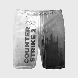Шорты спортивные мужские Counter Strike 2 - white gradient по-вертикали, цвет: 3D-принт