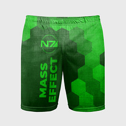 Шорты спортивные мужские Mass Effect - green gradient по-вертикали, цвет: 3D-принт
