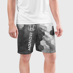 Шорты спортивные мужские Honda - grey gradient по-вертикали, цвет: 3D-принт — фото 2