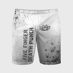 Мужские спортивные шорты Five Finger Death Punch - white gradient вертикаль