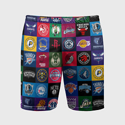 Шорты спортивные мужские Команды НБА разноцветные, цвет: 3D-принт