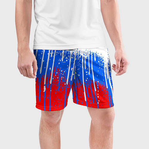 Мужские спортивные шорты Патриот - флаг / 3D-принт – фото 3